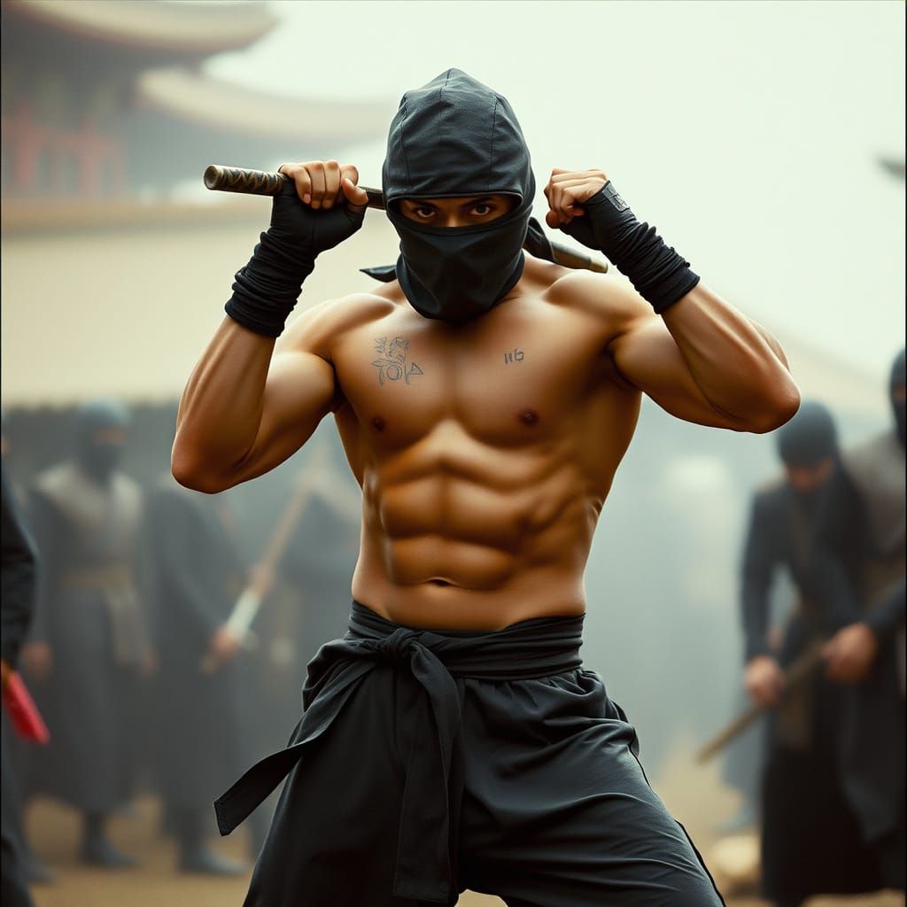 Epic Ninja in Cinematic Pose