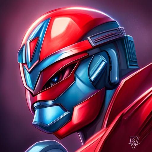 Dinosaur Robot Warrior in Comic Book Style