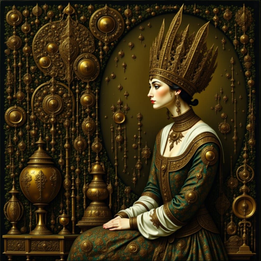 Surreal Cat Portrait in Dutch Masters Style