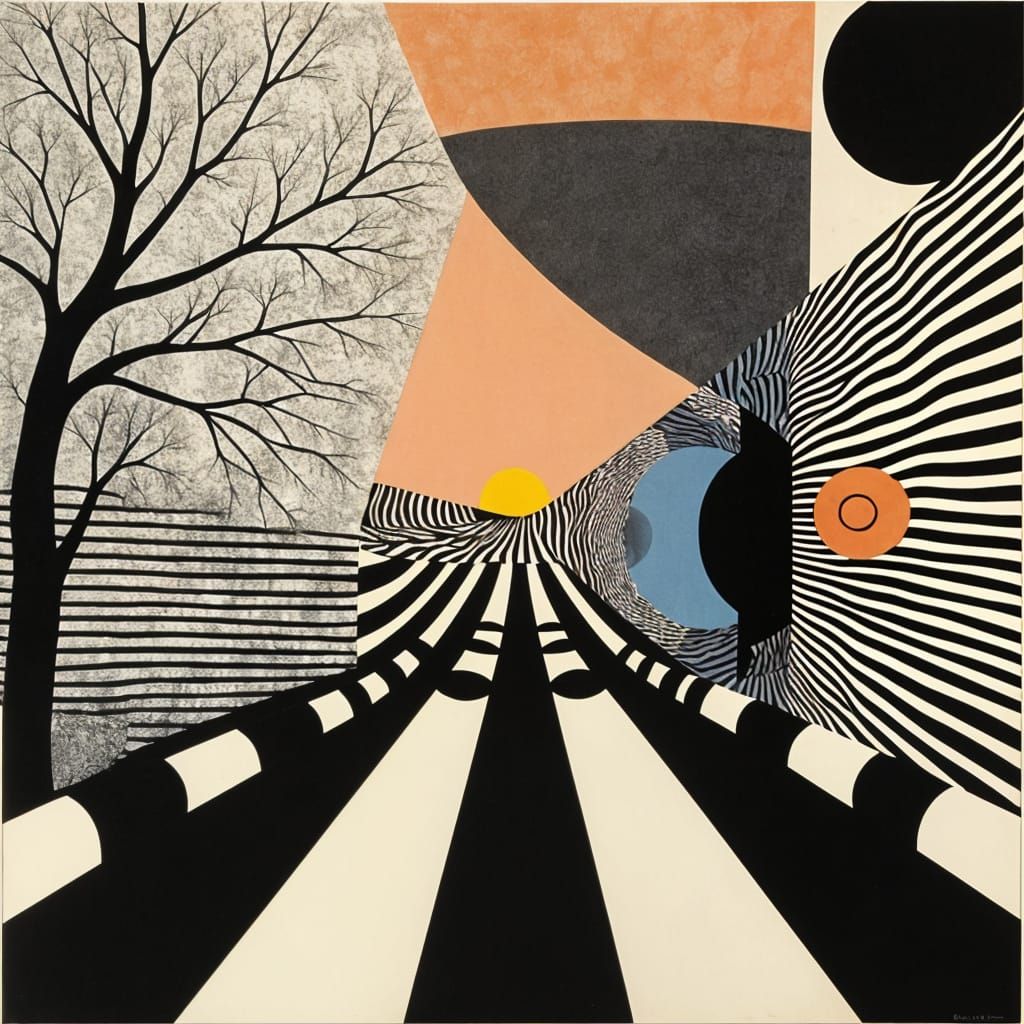 Optical Illusion Art in Vibrant Colors