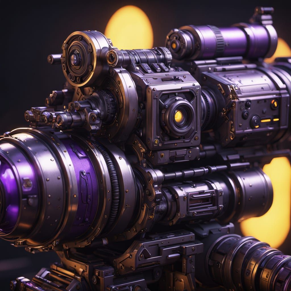 Hyper-Realistic Dark Fantasy Minigun Masterpiece