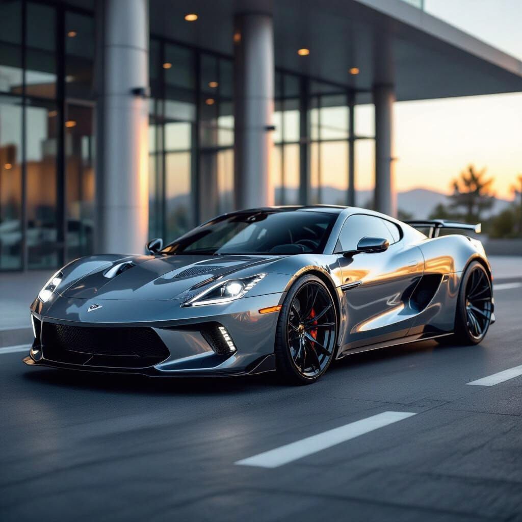 Sleek and Aggressive Sports Car Ready to Pounce