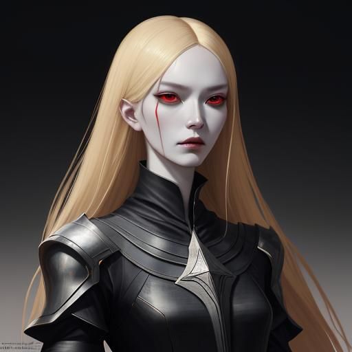 Futuristic Demon Queen in Digital Art Style