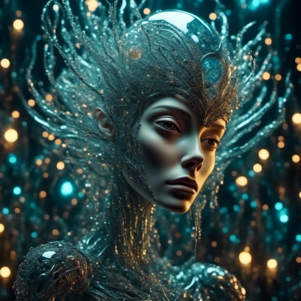 Fairy Fantasy in Glass Eye with Bioluminescence