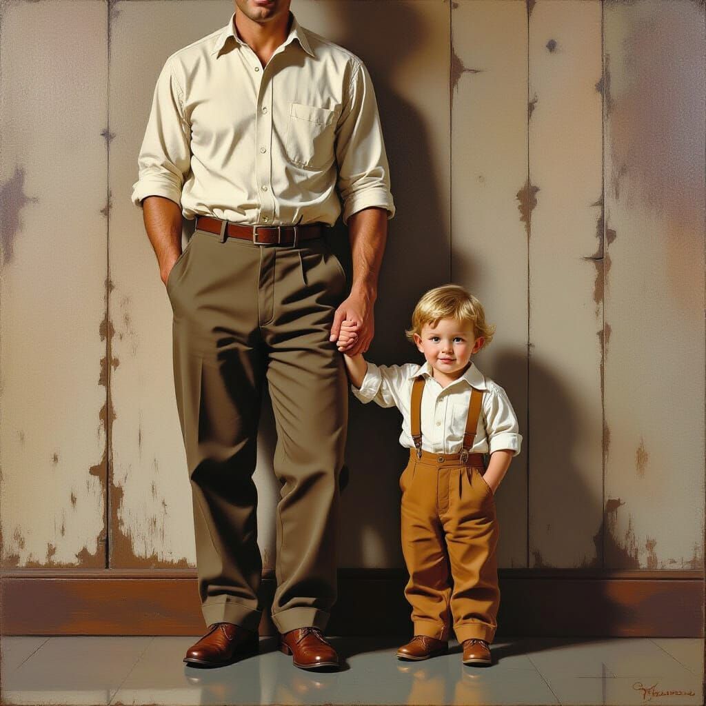 Heartwarming Father and Child Portrait