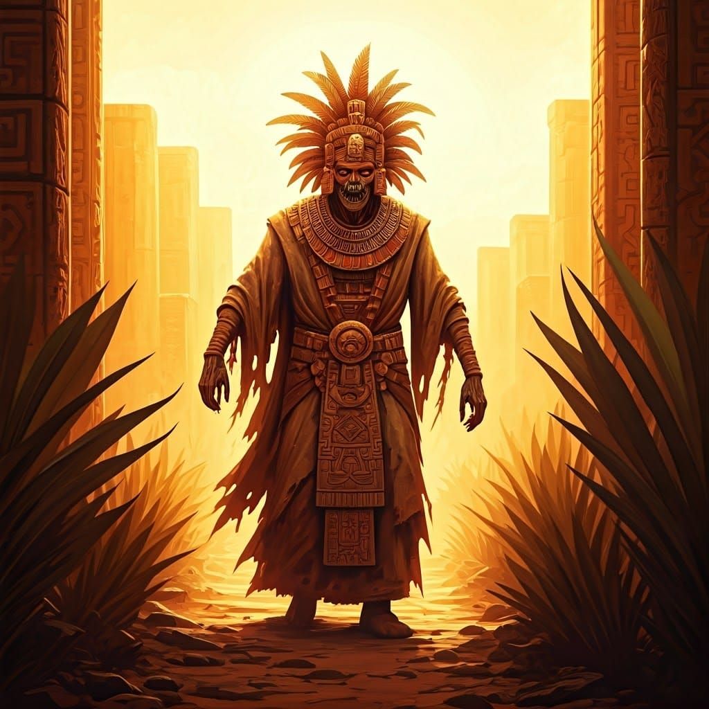 Zombie Priest Emerges from the Scorched Wastes