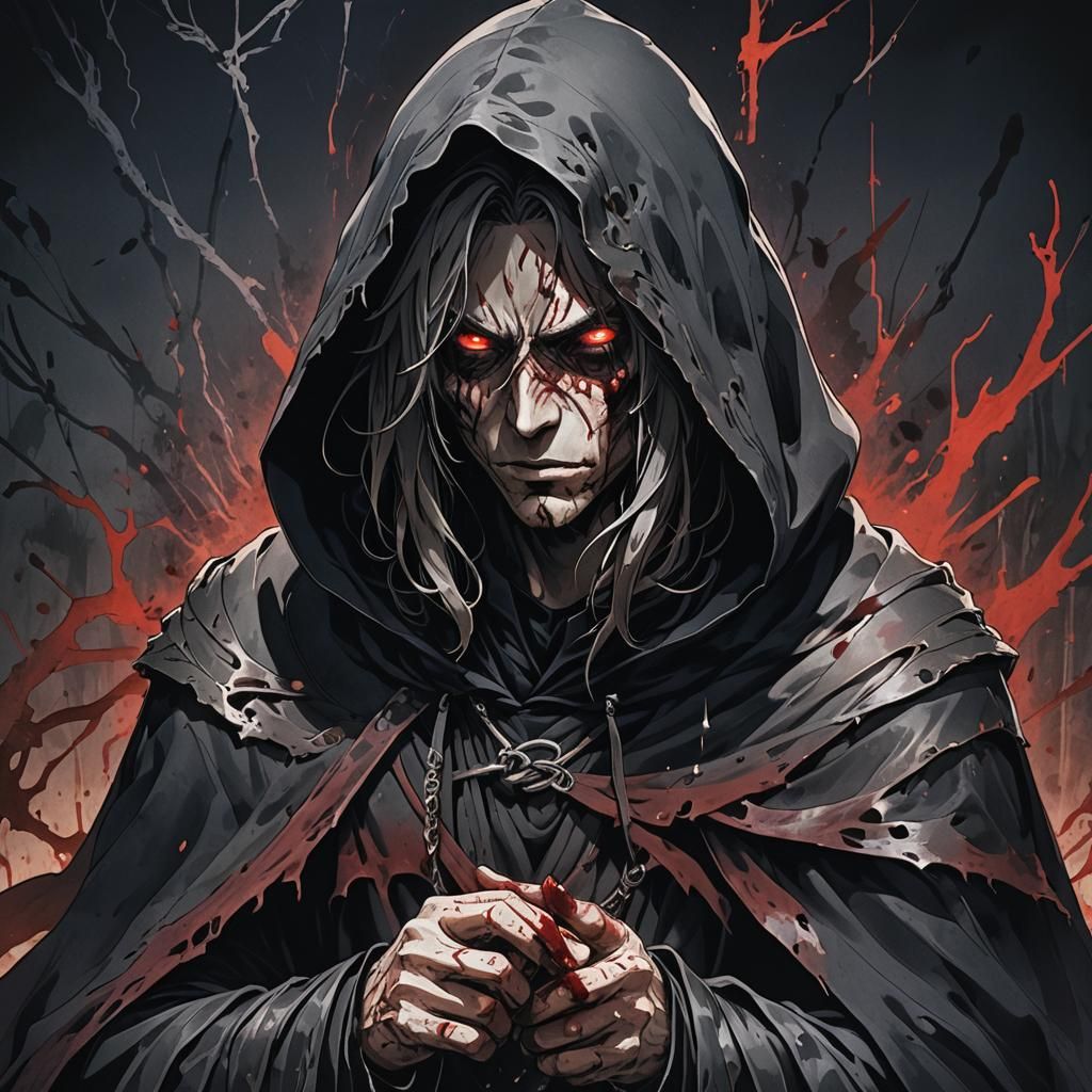 Dark Fantasy Anime Horror Character