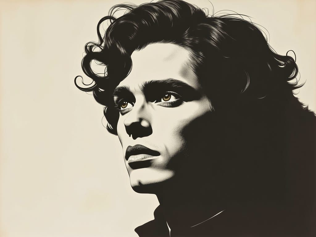 Cillian Murphy Portrait in Art Deco Collage