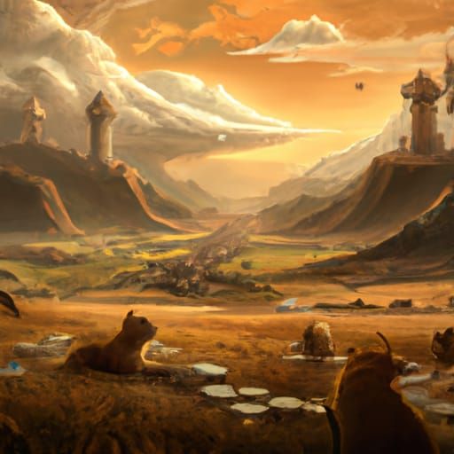 Dramatic Catan Board Game Digital Matte Painting