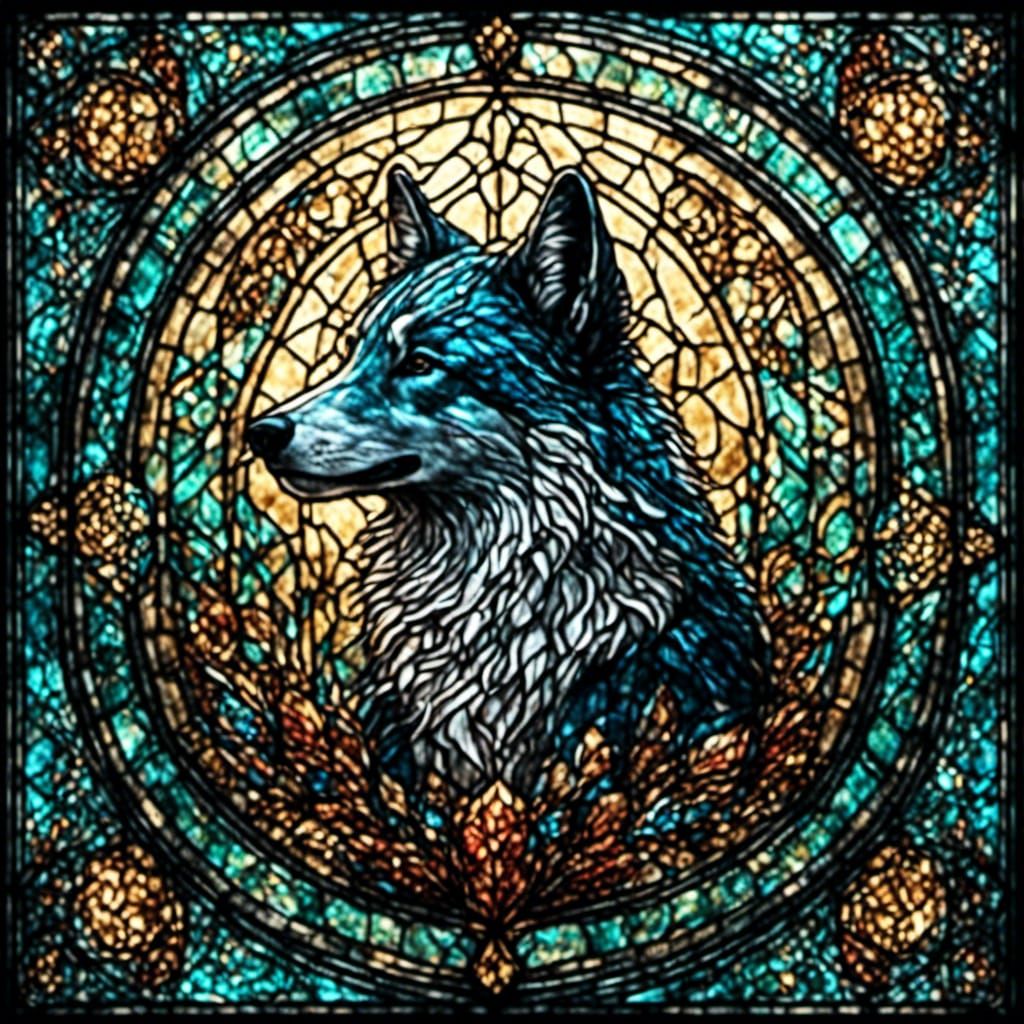 Stained-Glass Heart Window Art