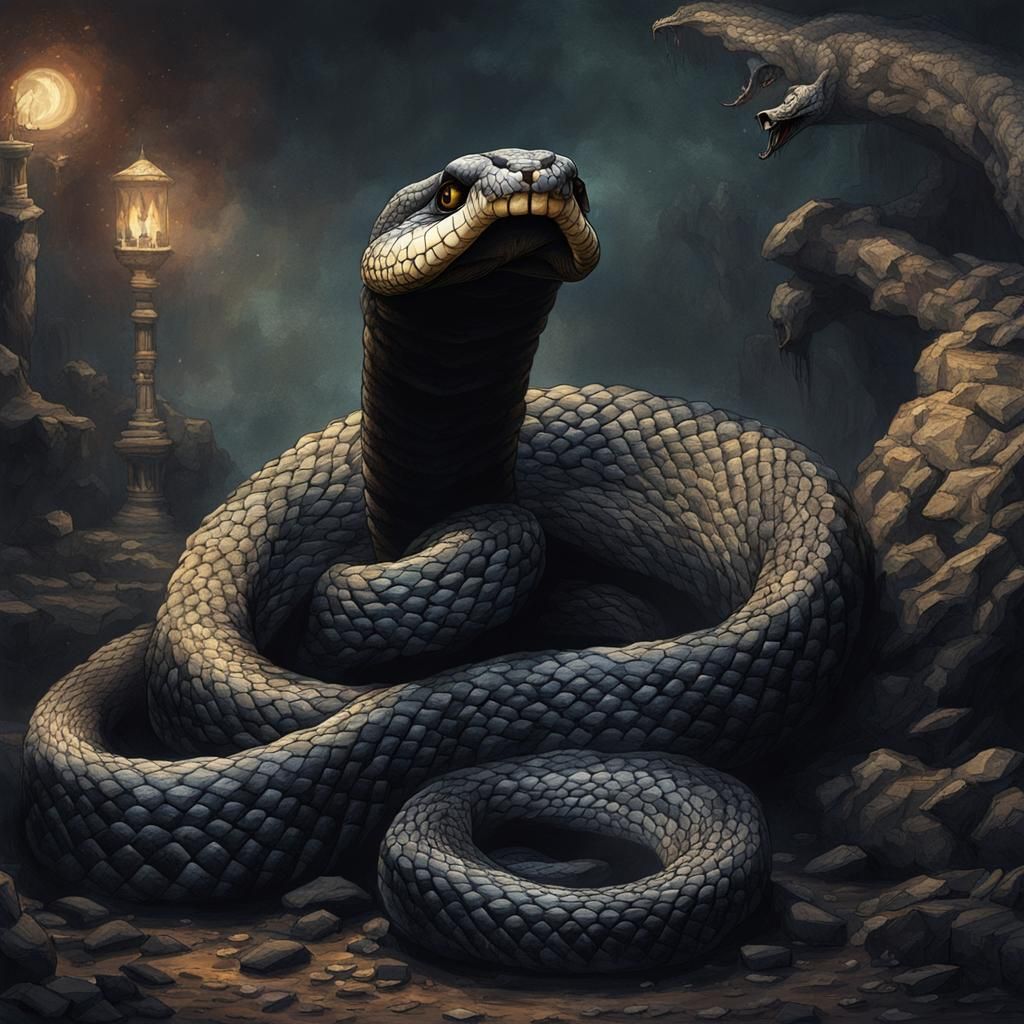 Deadly king cobra