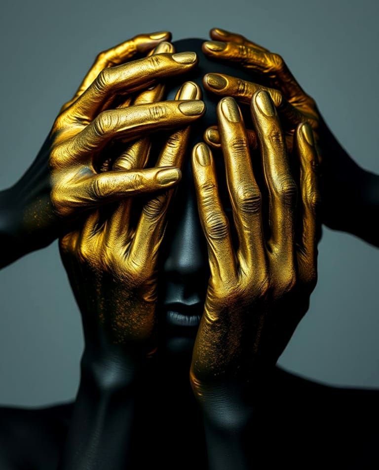 Surreal Figure in Ethereal Aura