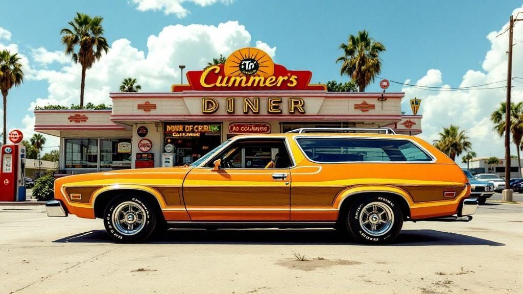 Custom 1977 Ford Pinto Cruising Wagon in Americana Style