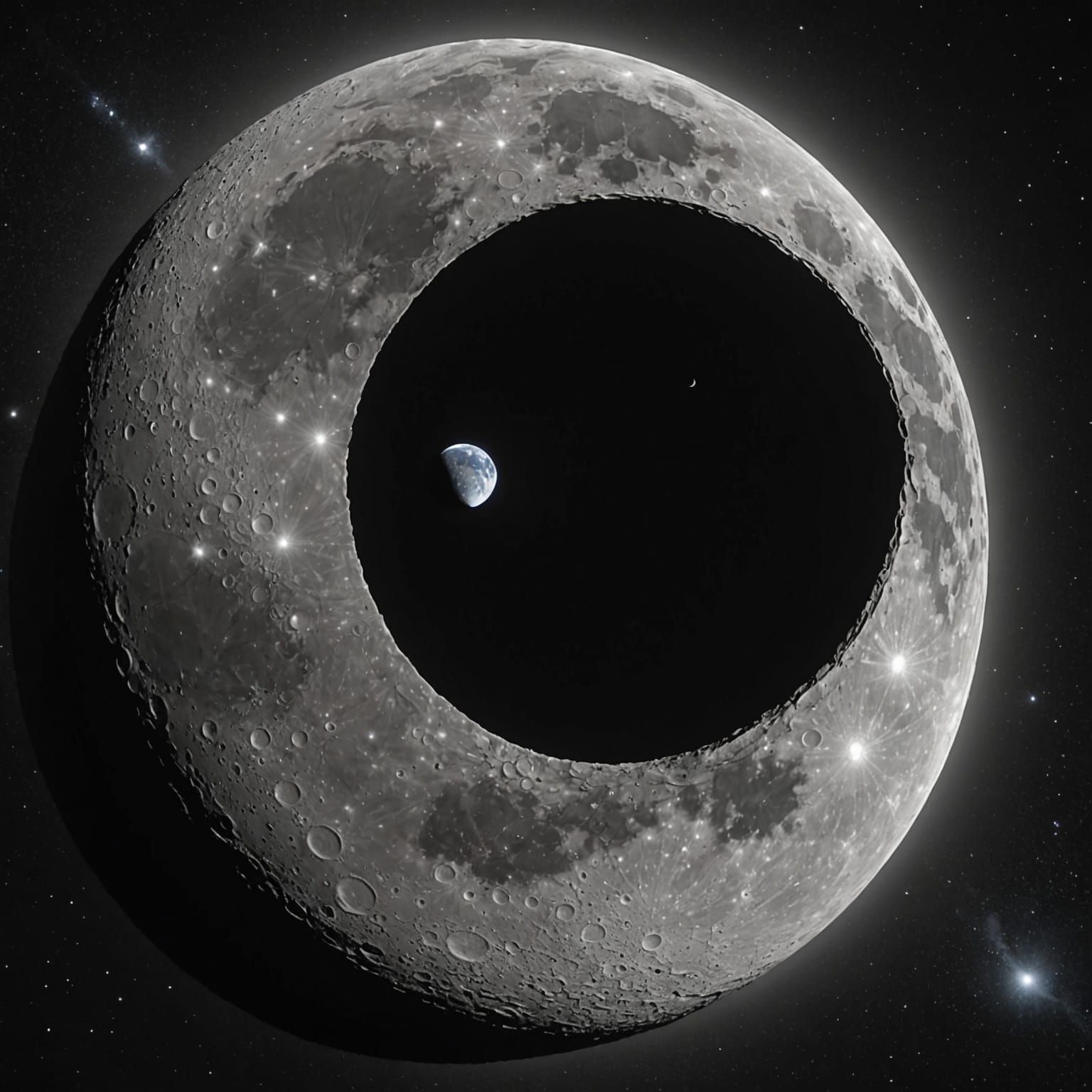 Lunar Core Eruption in a Binary Moon System