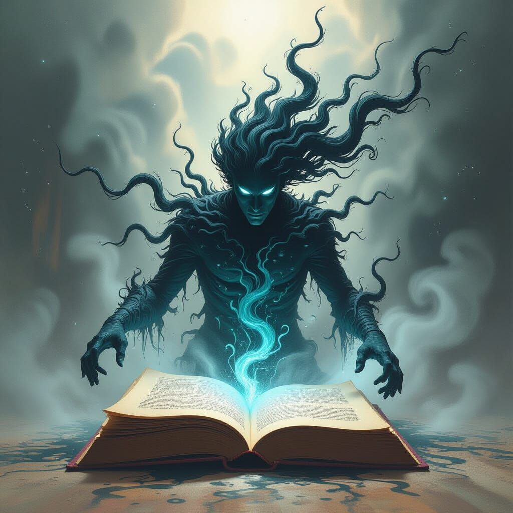 Inky Creature Escapes Book, Rewriting Reality in Surreal Sty...