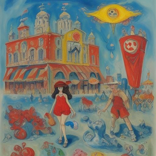 Amoeba's Sunny Day: Modern Art Impression