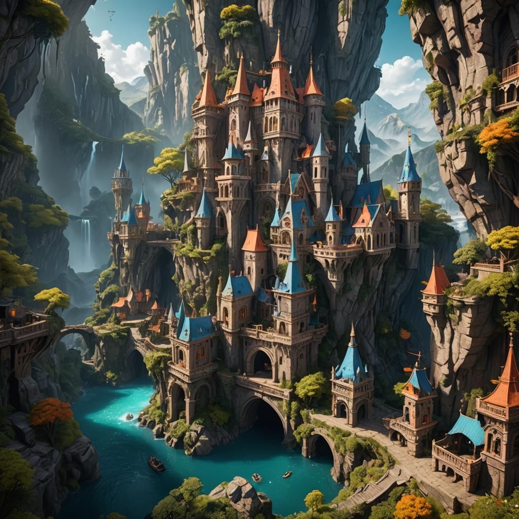 Fantastical Dreamscape in Detailed Matte Painting
