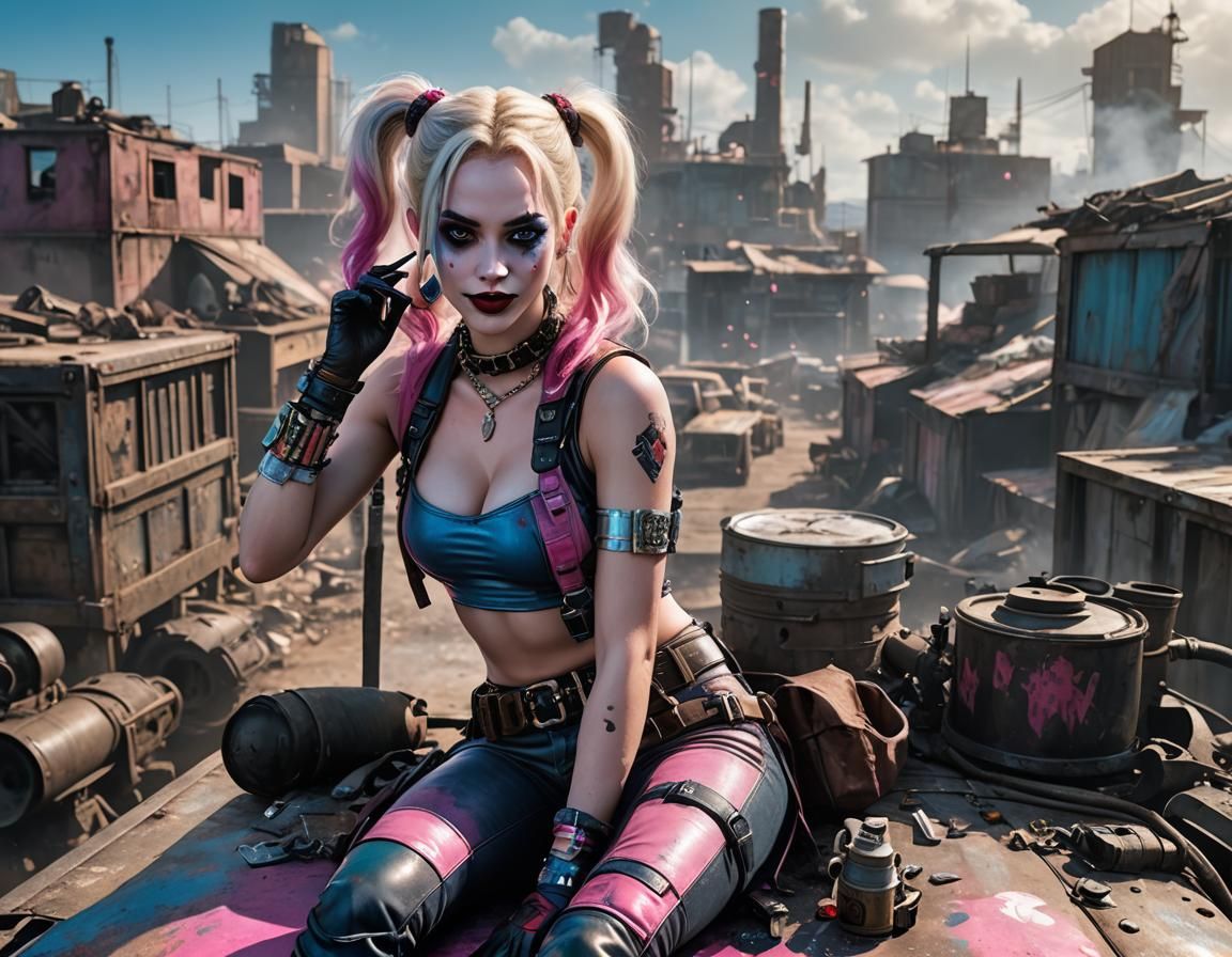 Harley Quinn Rules Post-Apocalyptic World: Digital Art