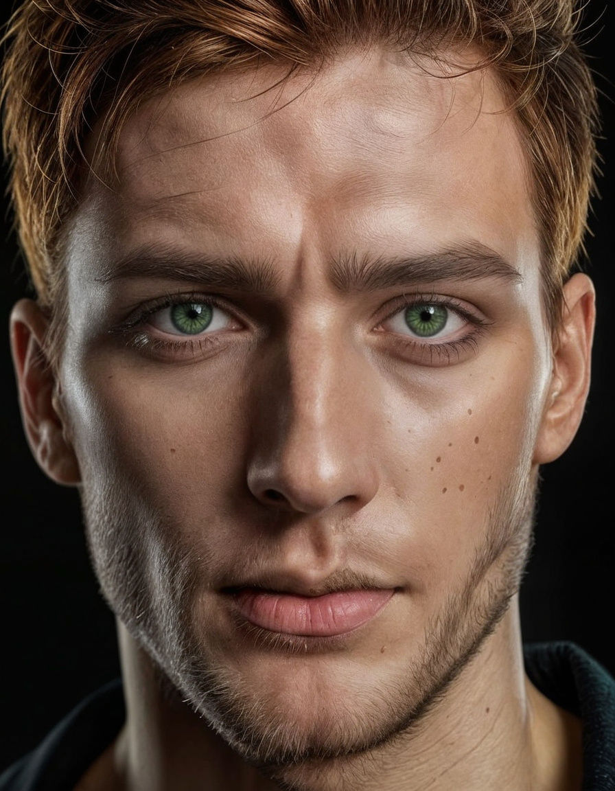 Edgy High Fashion Portrait of a Male Model