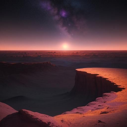 Exoplanet Sunset: Breathtaking Alien Landscape Concept Art