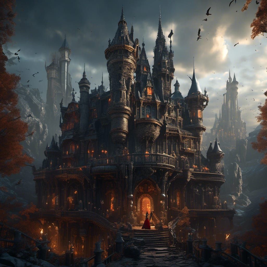 Steampunk Castle Ruled by Dark Queen Morrigan