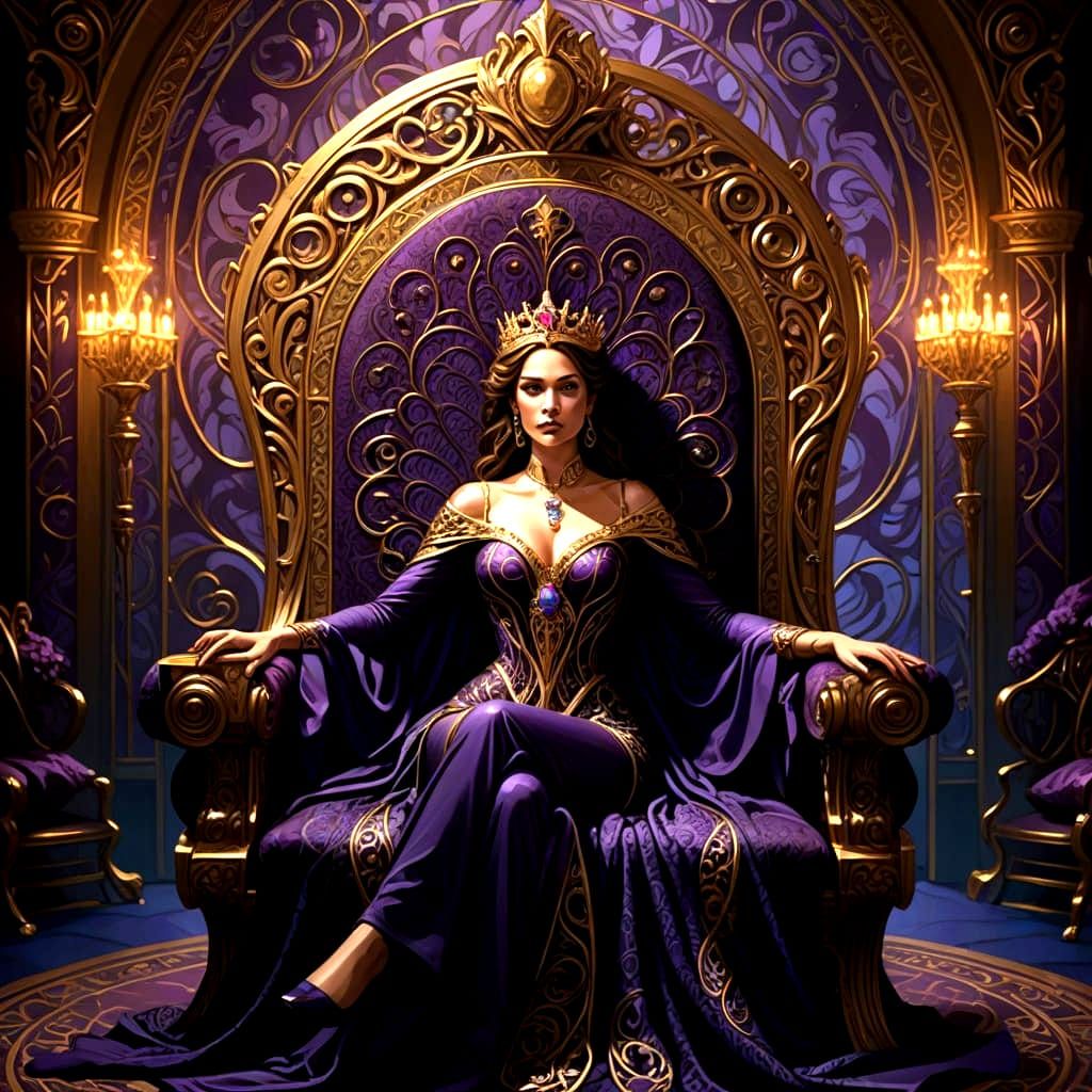 Violet Opulence: A Luxurious Abstract Design