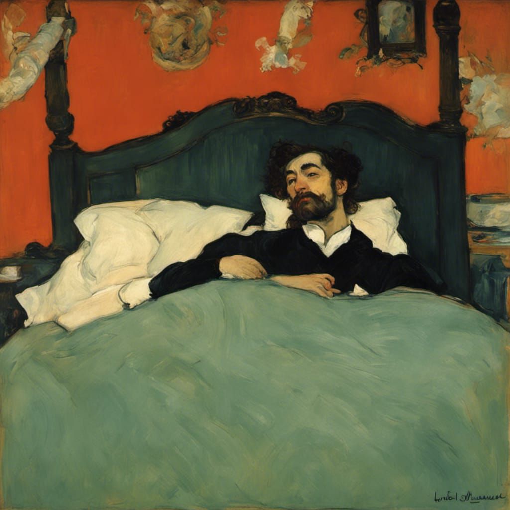 Le Lit Reimagined: A Matte Painting in Artstation Style