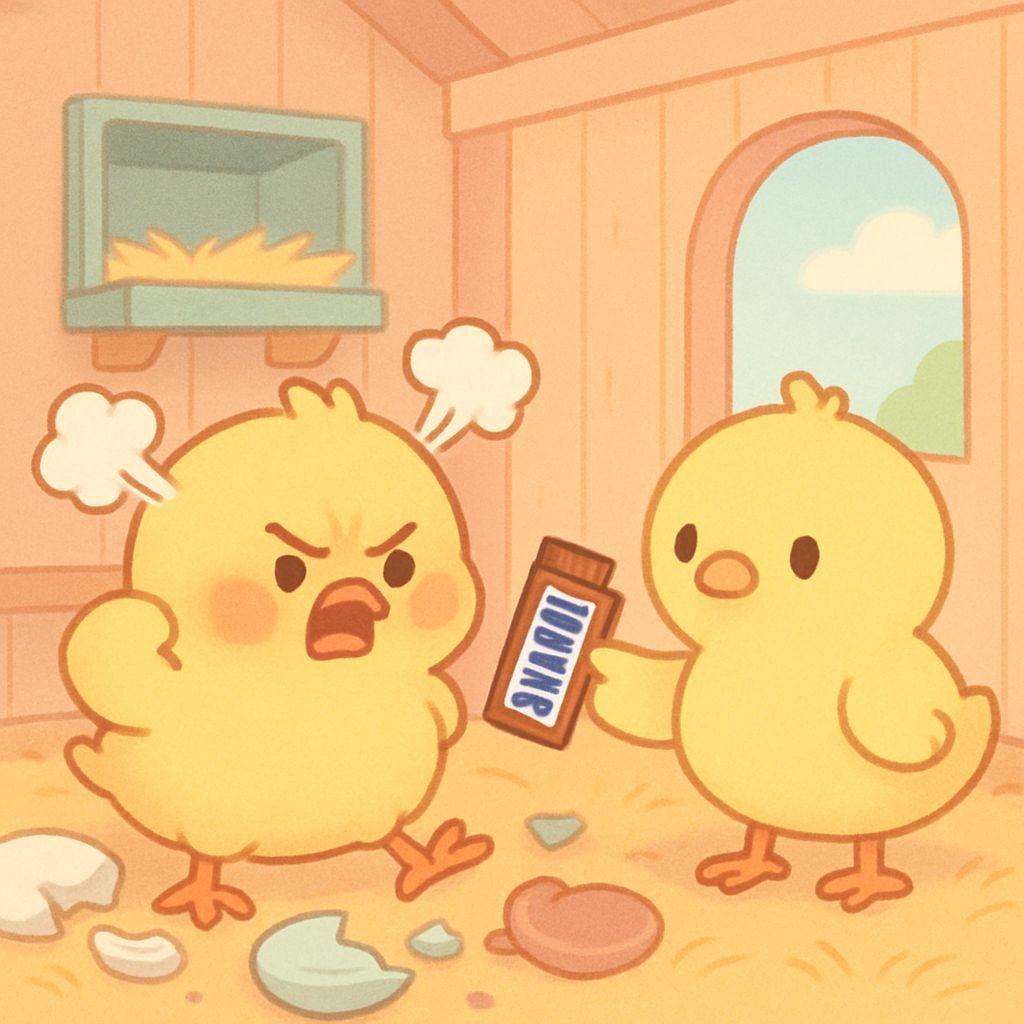 Hangry Chick's Chocolate Rescue: A Pastel Comedy