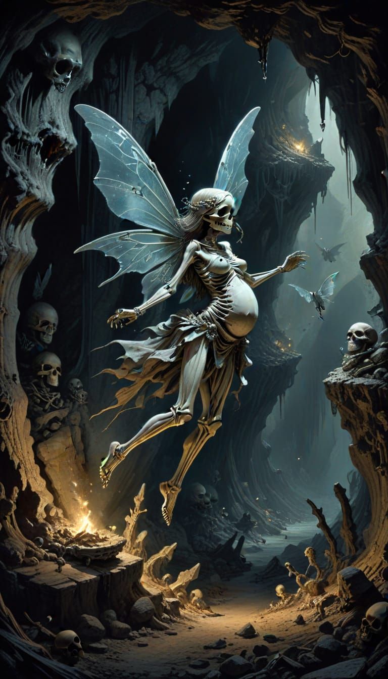 Pregnant Fairy Flies Through Sinister Skeleton Cave