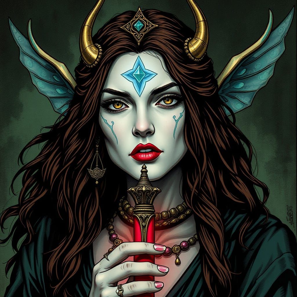 Irish Fae Goddess in Mythical Armor