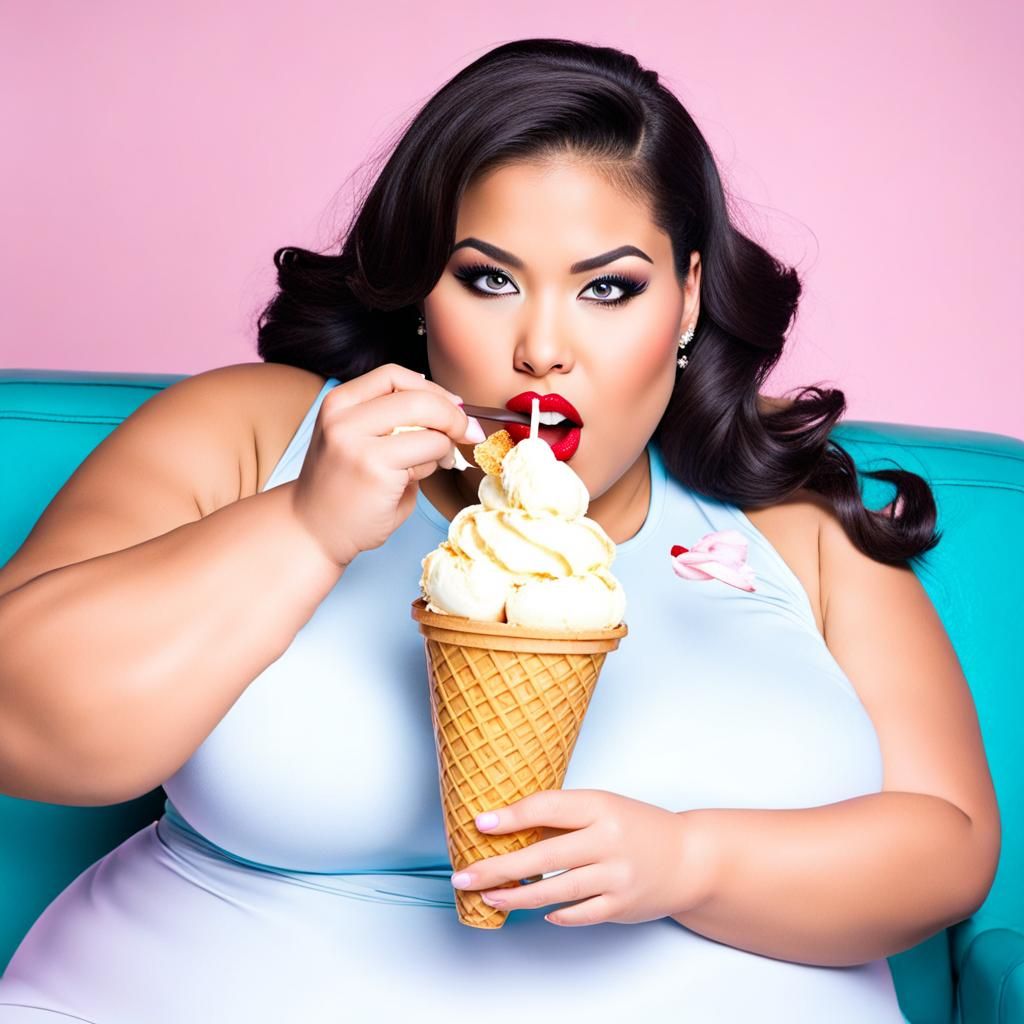ssbbw eat icecream