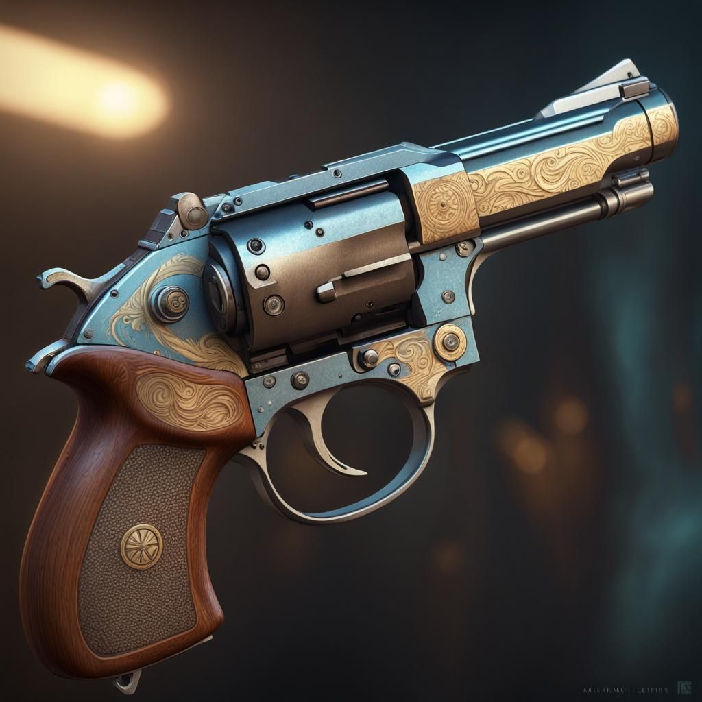 Detailed Portrait of Aged Vietnam Handgun