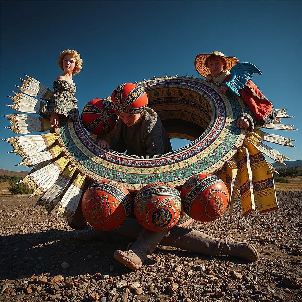 Abstract Geometric Curves in a Surreal Style