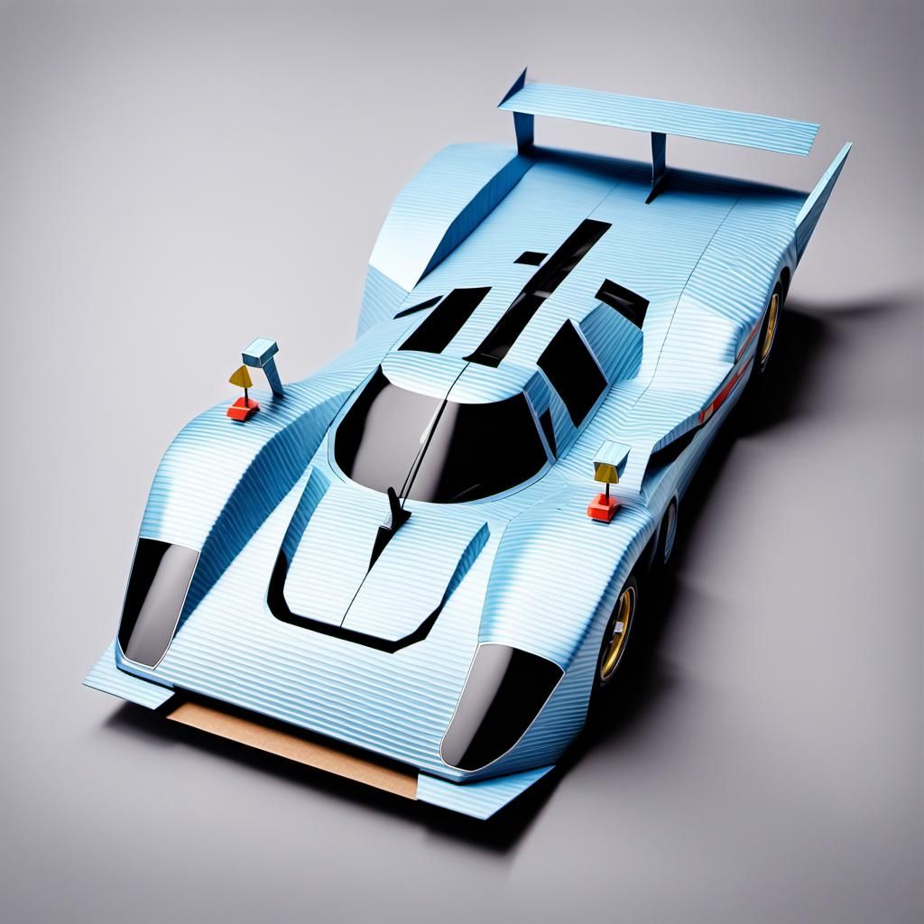 A 1970 Porsche 917 longtail made in paper