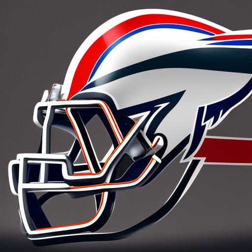 Hybrid Buffalo Bills/Eagles Football Helmet