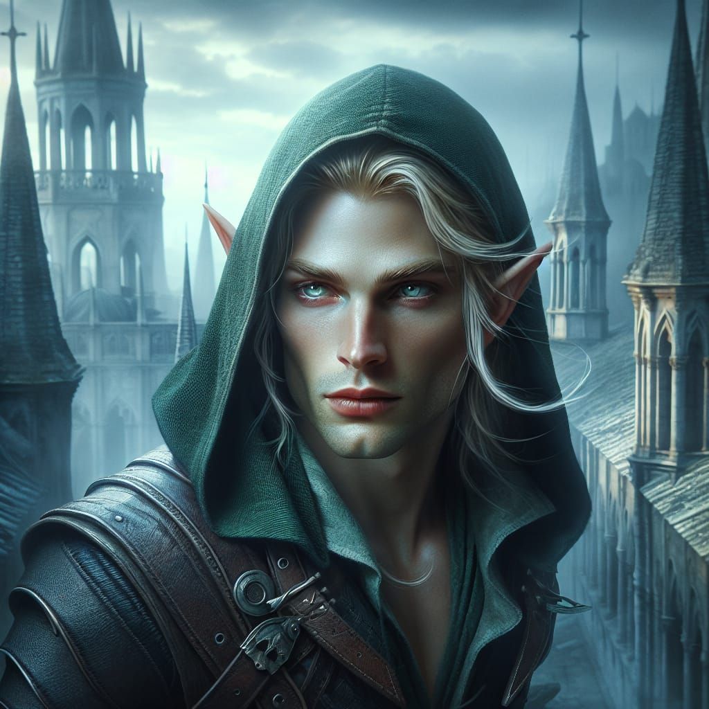 Ethereal Elf Rogue on Monastery Roof