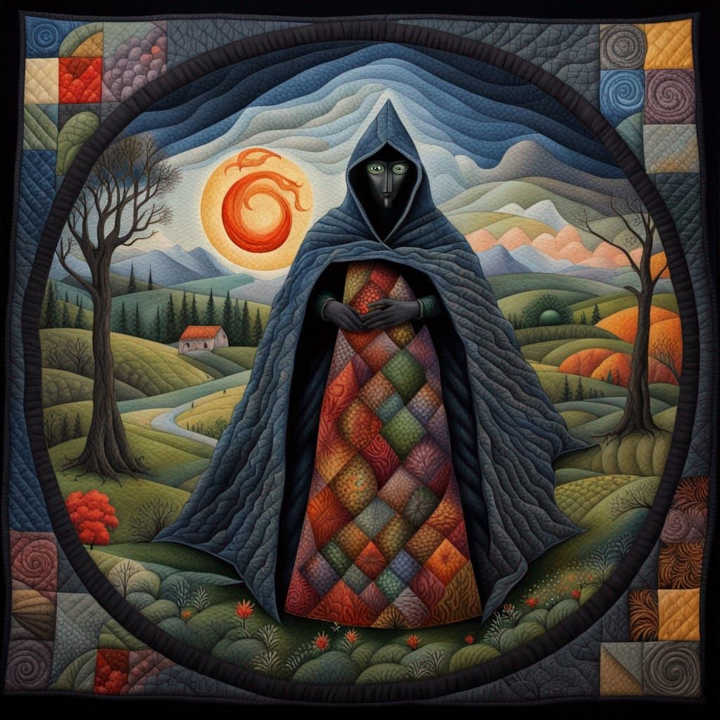 Quilted Ringwraith in Surrealist Style