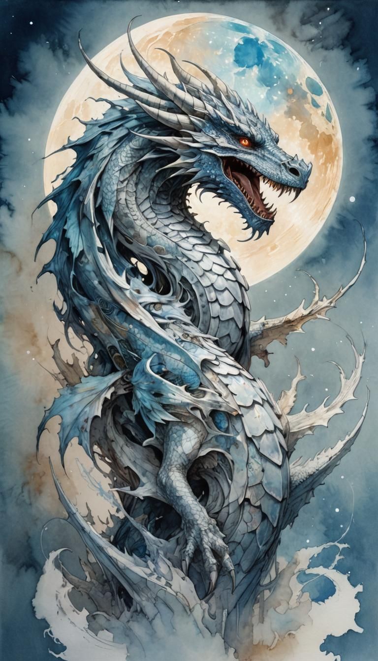 Wyvern Dragon Silhouette