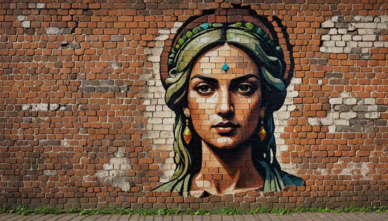 Street Art Collage of Masterpiece Paintings