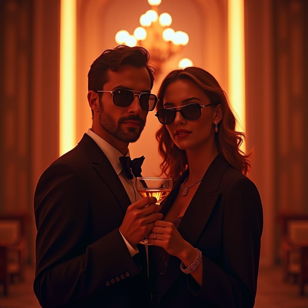 Elegant 80s Couple in Munich High Society