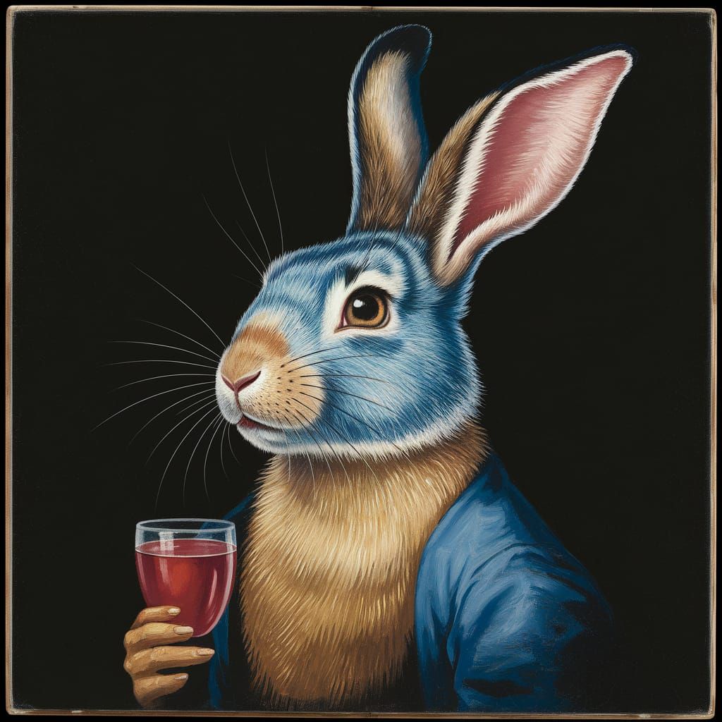 Rabbit Visits Satan in Humorous Artistry