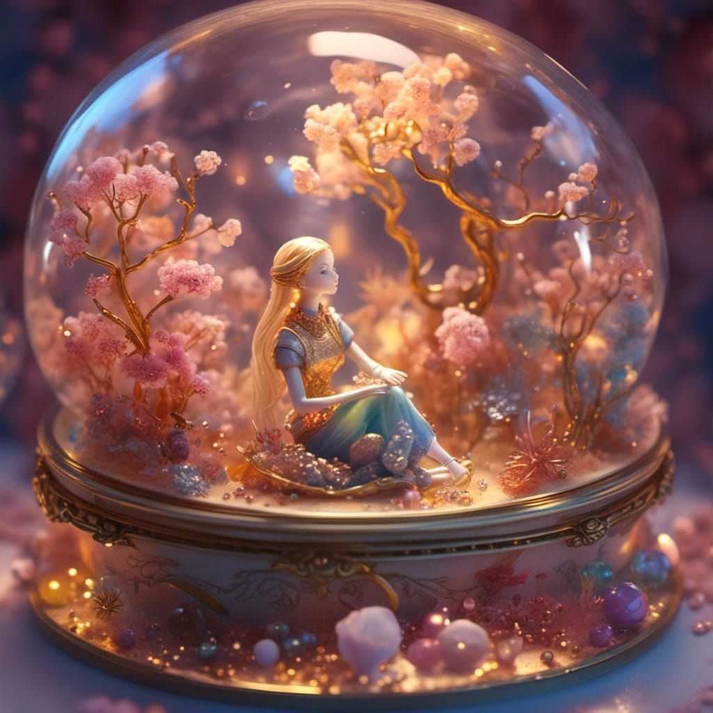 Miniature RPG Character in Glowing Jewelry Box