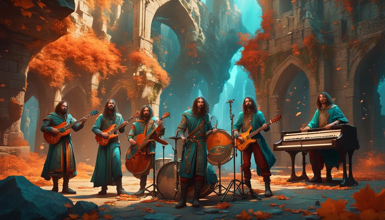 Medieval Rock Band: Hyperdetailed Concept Art