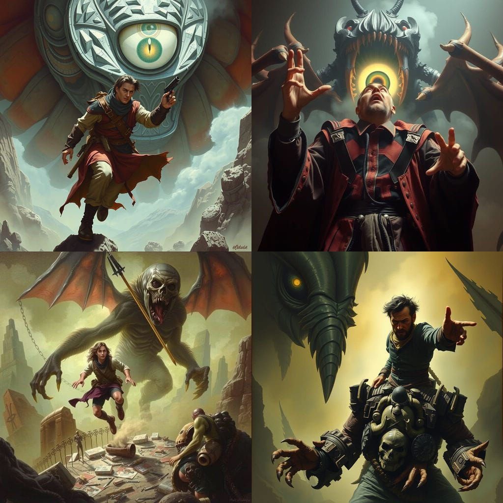 Man Escapes Centrally Framed Monster with Single Eye in Anci...