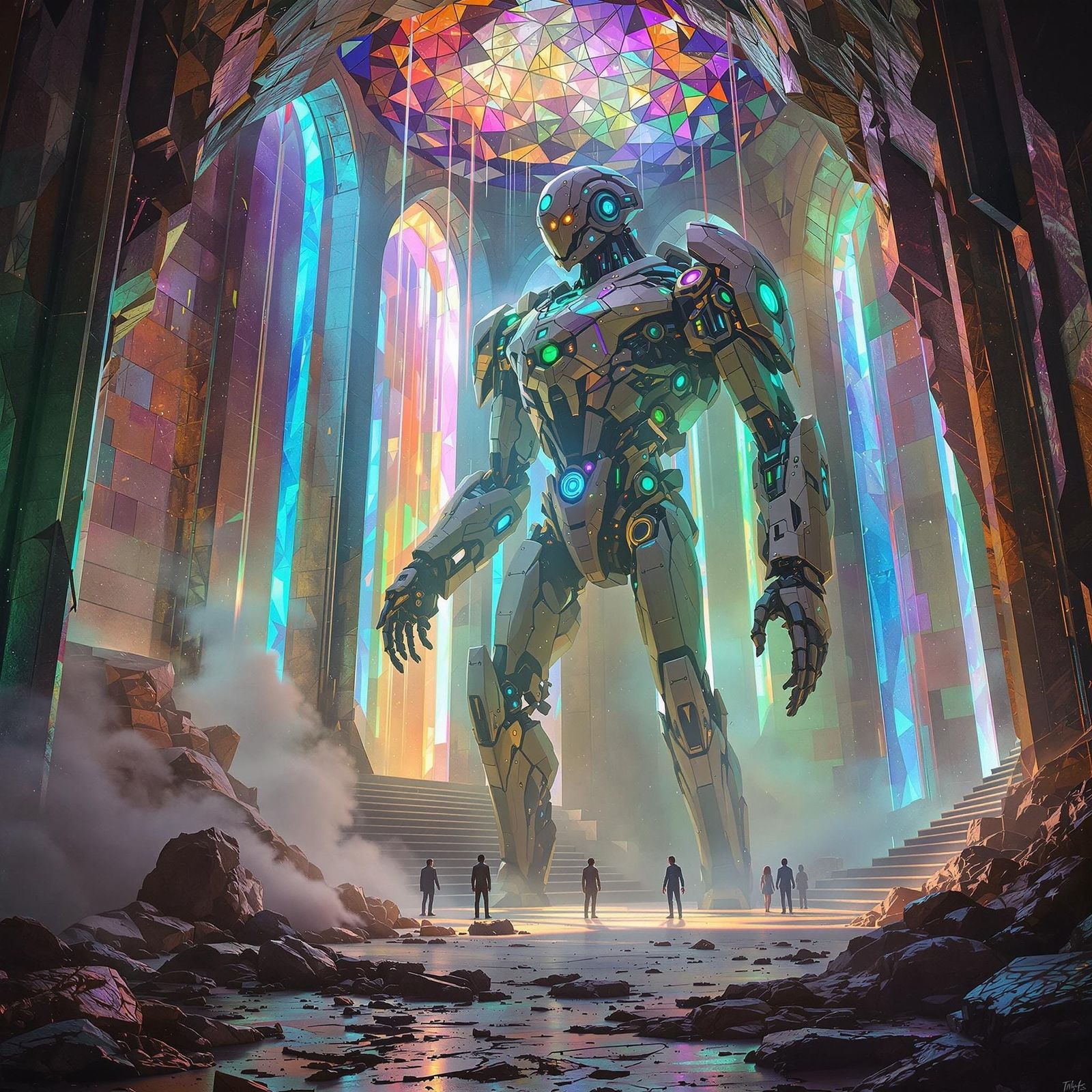 Automaton in Crumbling Sanctum: Magical Realism