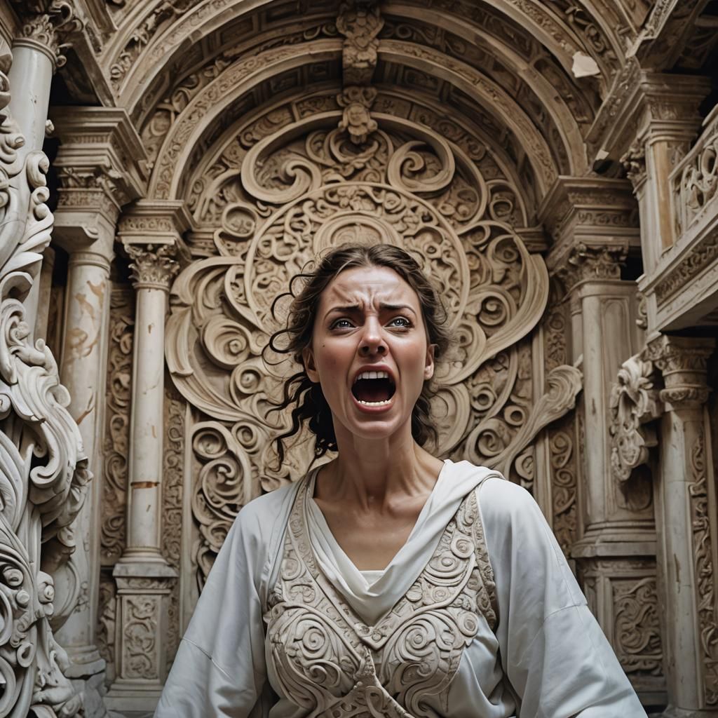 Servant's Scream: Baroque Meets Abstract Surrealism