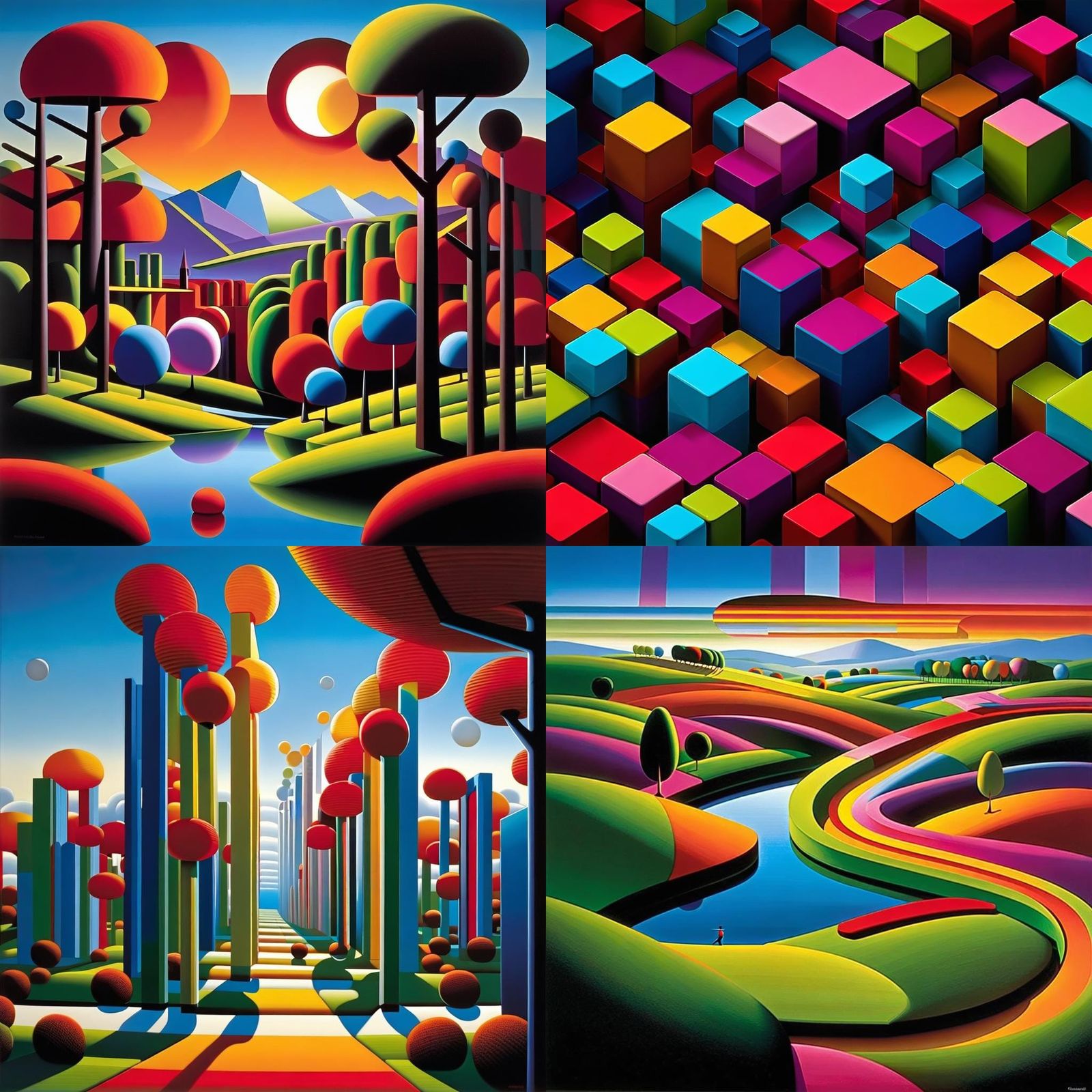 Ethereal Landscape Art in Contemporary Style