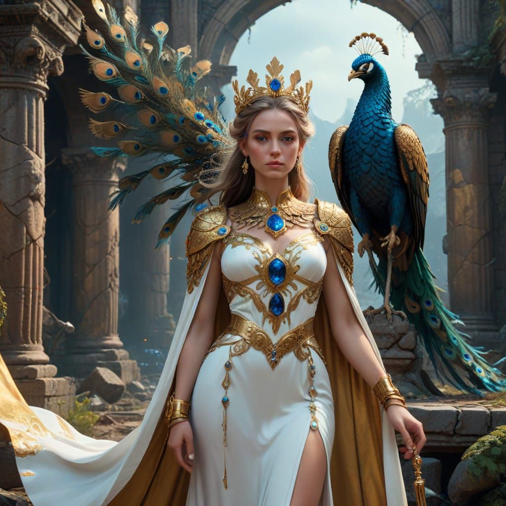 Regal Woman Embodies Mythical Strength