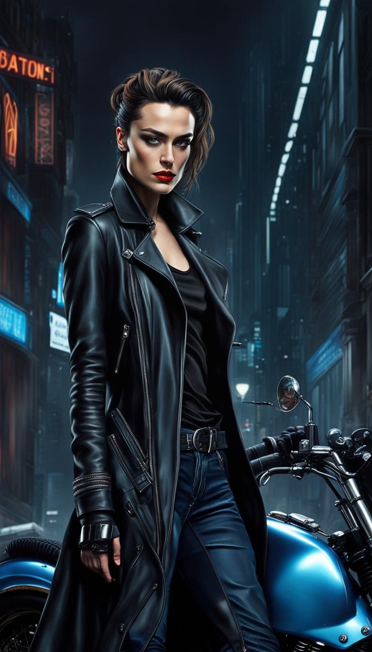 Keira Knightley as Cyberpunk Rockstar in London