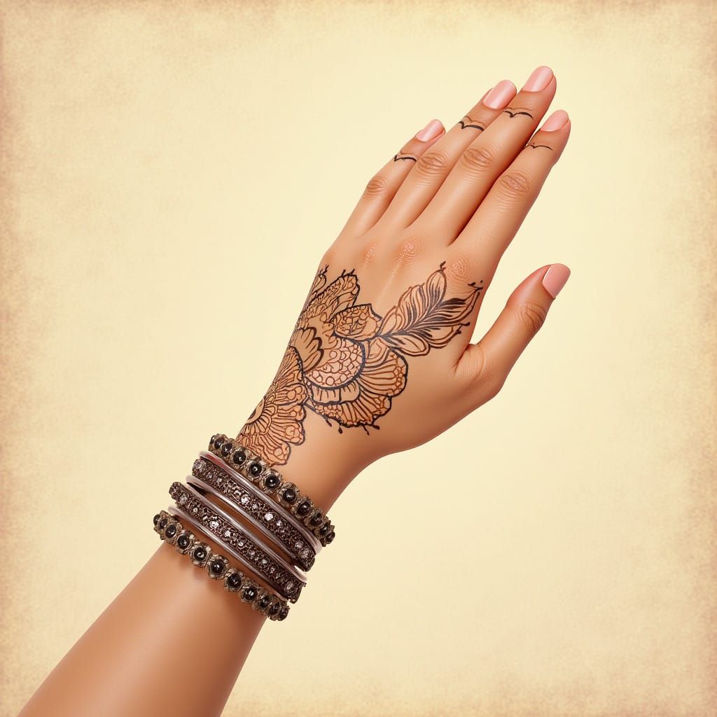 Elegant Mehendi Design on Delicate Feminine Hand